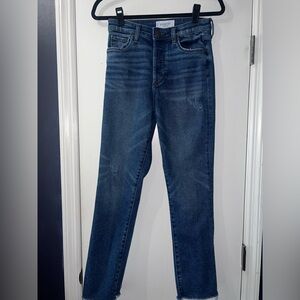 Evereve Women's Dark Blue Straight Leg Jeans